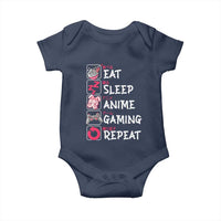 Eat Sleep Anime Gaming Repeat Baby Onesie Otaku Gamer Manga Lover Japanese Pop Culture
