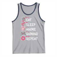 Eat Sleep Anime Gaming Repeat Tank Top Otaku Gamer Manga Lover Japanese Pop Culture