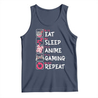 Eat Sleep Anime Gaming Repeat Tank Top Otaku Gamer Manga Lover Japanese Pop Culture