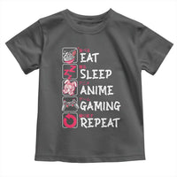 Eat Sleep Anime Gaming Repeat Toddler T Shirt Otaku Gamer Manga Lover Japanese Pop Culture