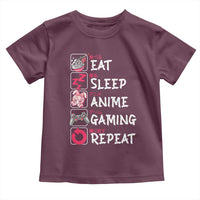 Eat Sleep Anime Gaming Repeat Toddler T Shirt Otaku Gamer Manga Lover Japanese Pop Culture
