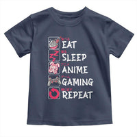 Eat Sleep Anime Gaming Repeat Toddler T Shirt Otaku Gamer Manga Lover Japanese Pop Culture