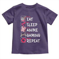 Eat Sleep Anime Gaming Repeat Toddler T Shirt Otaku Gamer Manga Lover Japanese Pop Culture