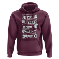 Eat Sleep Anime Gaming Repeat Hoodie Otaku Gamer Manga Lover