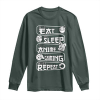 Eat Sleep Anime Gaming Repeat Long Sleeve Shirt Otaku Gamer Manga Lover