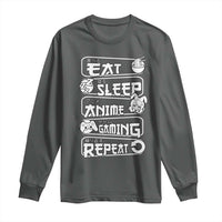 Eat Sleep Anime Gaming Repeat Long Sleeve Shirt Otaku Gamer Manga Lover