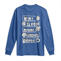 Eat Sleep Anime Gaming Repeat Long Sleeve Shirt Otaku Gamer Manga Lover