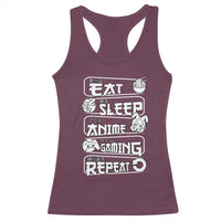 Eat Sleep Anime Gaming Repeat Racerback Tank Top Otaku Gamer Manga Lover