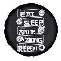 Eat Sleep Anime Gaming Repeat Spare Tire Cover Otaku Gamer Manga Lover