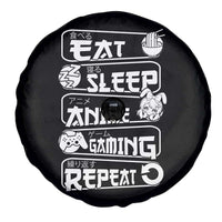 Eat Sleep Anime Gaming Repeat Spare Tire Cover Otaku Gamer Manga Lover