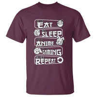 Eat Sleep Anime Gaming Repeat T Shirt Otaku Gamer Manga Lover - Wonder Print Shop