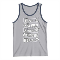 Eat Sleep Anime Gaming Repeat Tank Top Otaku Gamer Manga Lover