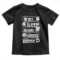 Eat Sleep Anime Gaming Repeat Toddler T Shirt Otaku Gamer Manga Lover