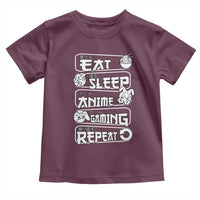 Eat Sleep Anime Gaming Repeat Toddler T Shirt Otaku Gamer Manga Lover
