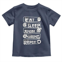 Eat Sleep Anime Gaming Repeat Toddler T Shirt Otaku Gamer Manga Lover