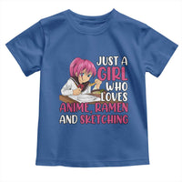 Just A Girl Who Loves Anime Ramen And Sketching Toddler T Shirt Japan Kawaii Otaku Manga Lover