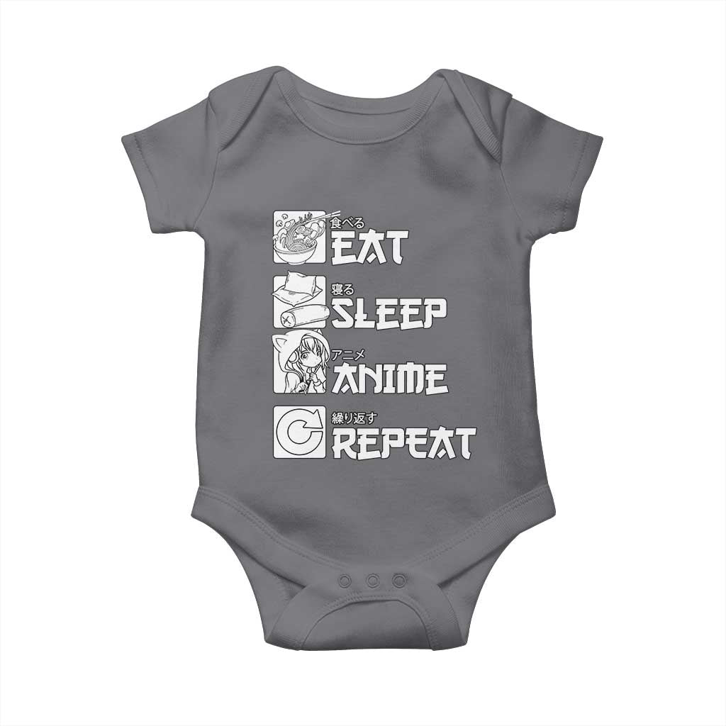 Eat Sleep Anime Repeat Baby Onesie Japan Otaku Manga Lover