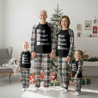 Eat Sleep Anime Repeat Plaid Pajama Set Japan Otaku Manga Lover - Wonder Print Shop