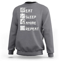 Eat Sleep Anime Repeat Sweatshirt Japan Otaku Manga Lover - Wonder Print Shop
