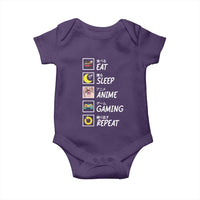Eat Sleep Anime Gaming Repeat Baby Onesie Kawaii Otaku Gamer Manga Ramen Lover