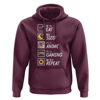 Eat Sleep Anime Gaming Repeat Hoodie Kawaii Otaku Gamer Manga Ramen Lover