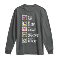 Eat Sleep Anime Gaming Repeat Long Sleeve Shirt Kawaii Otaku Gamer Manga Ramen Lover