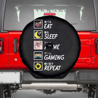 Eat Sleep Anime Gaming Repeat Spare Tire Cover Kawaii Otaku Gamer Manga Ramen Lover
