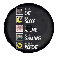 Eat Sleep Anime Gaming Repeat Spare Tire Cover Kawaii Otaku Gamer Manga Ramen Lover