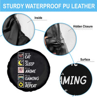 Eat Sleep Anime Gaming Repeat Spare Tire Cover Kawaii Otaku Gamer Manga Ramen Lover