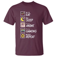 Eat Sleep Anime Gaming Repeat T Shirt Kawaii Otaku Gamer Manga Ramen Lover - Wonder Print Shop