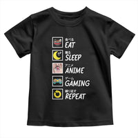Eat Sleep Anime Gaming Repeat Toddler T Shirt Kawaii Otaku Gamer Manga Ramen Lover