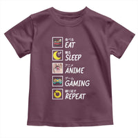 Eat Sleep Anime Gaming Repeat Toddler T Shirt Kawaii Otaku Gamer Manga Ramen Lover