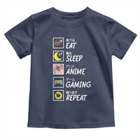 Eat Sleep Anime Gaming Repeat Toddler T Shirt Kawaii Otaku Gamer Manga Ramen Lover