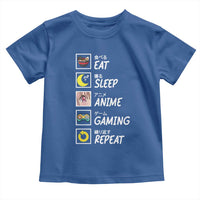 Eat Sleep Anime Gaming Repeat Toddler T Shirt Kawaii Otaku Gamer Manga Ramen Lover