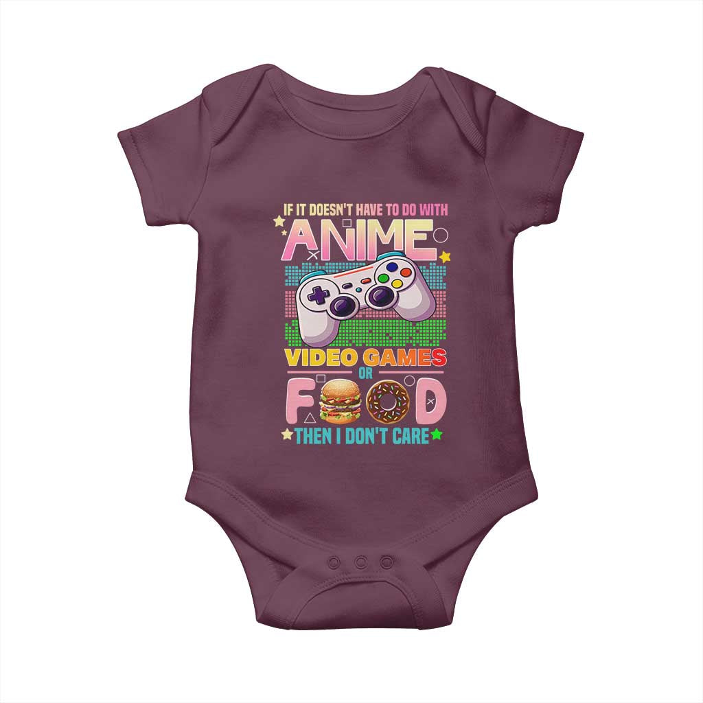 Anime Video Games Food Baby Onesie Japan Kawaii Gamer Otaku Aesthetic