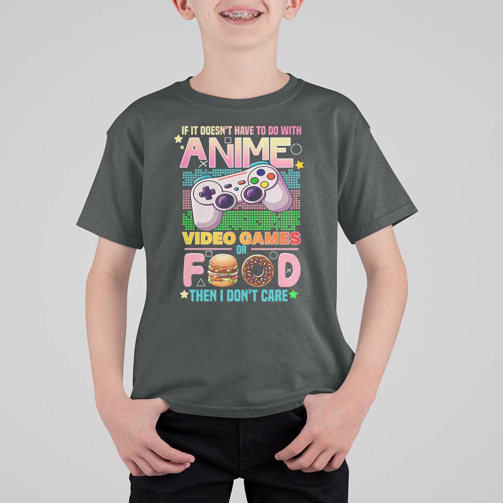 Anime Video Games Food T Shirt For Kid Japan Kawaii Gamer Otaku Aesthetic