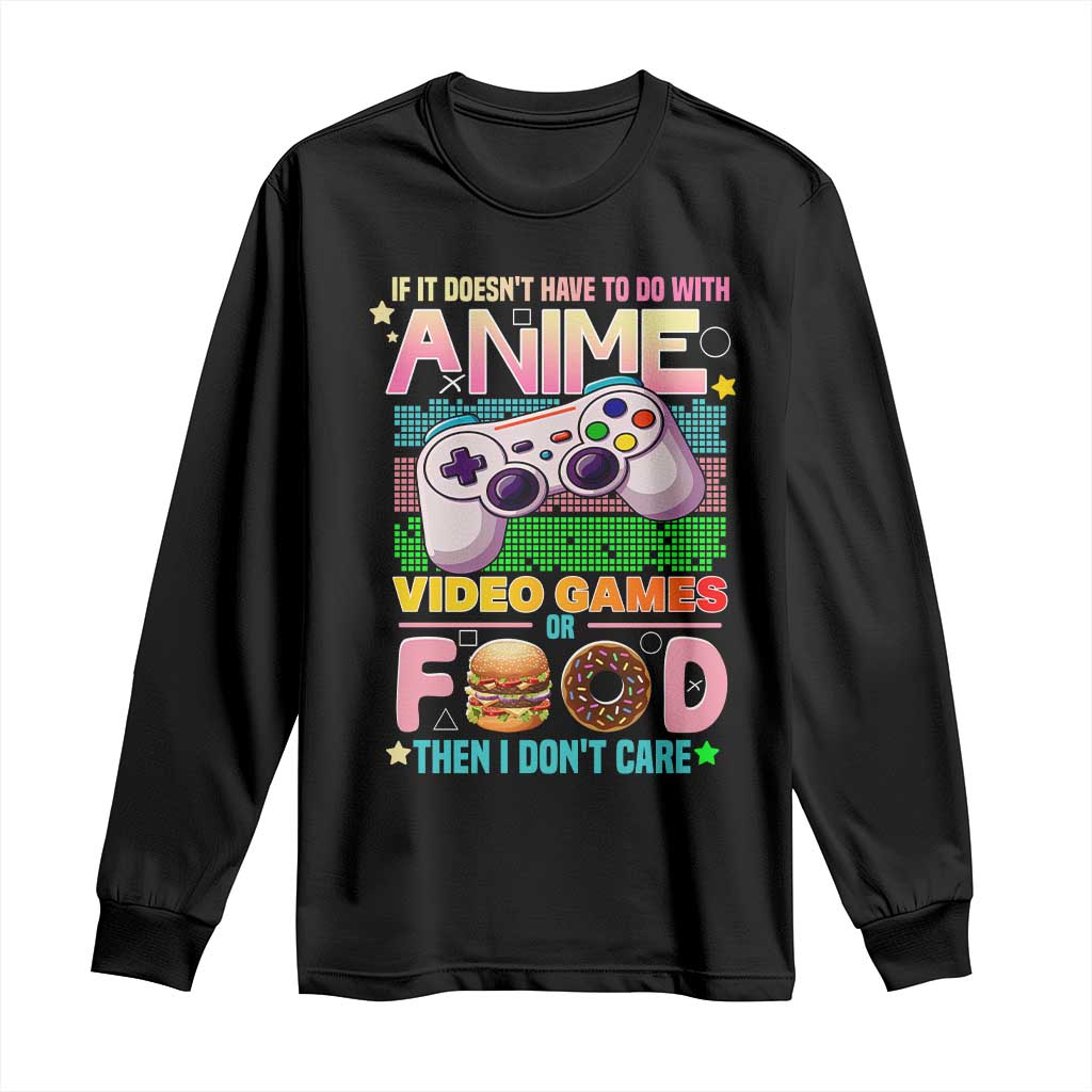 Anime Video Games Food Long Sleeve Shirt Japan Kawaii Gamer Otaku Aesthetic