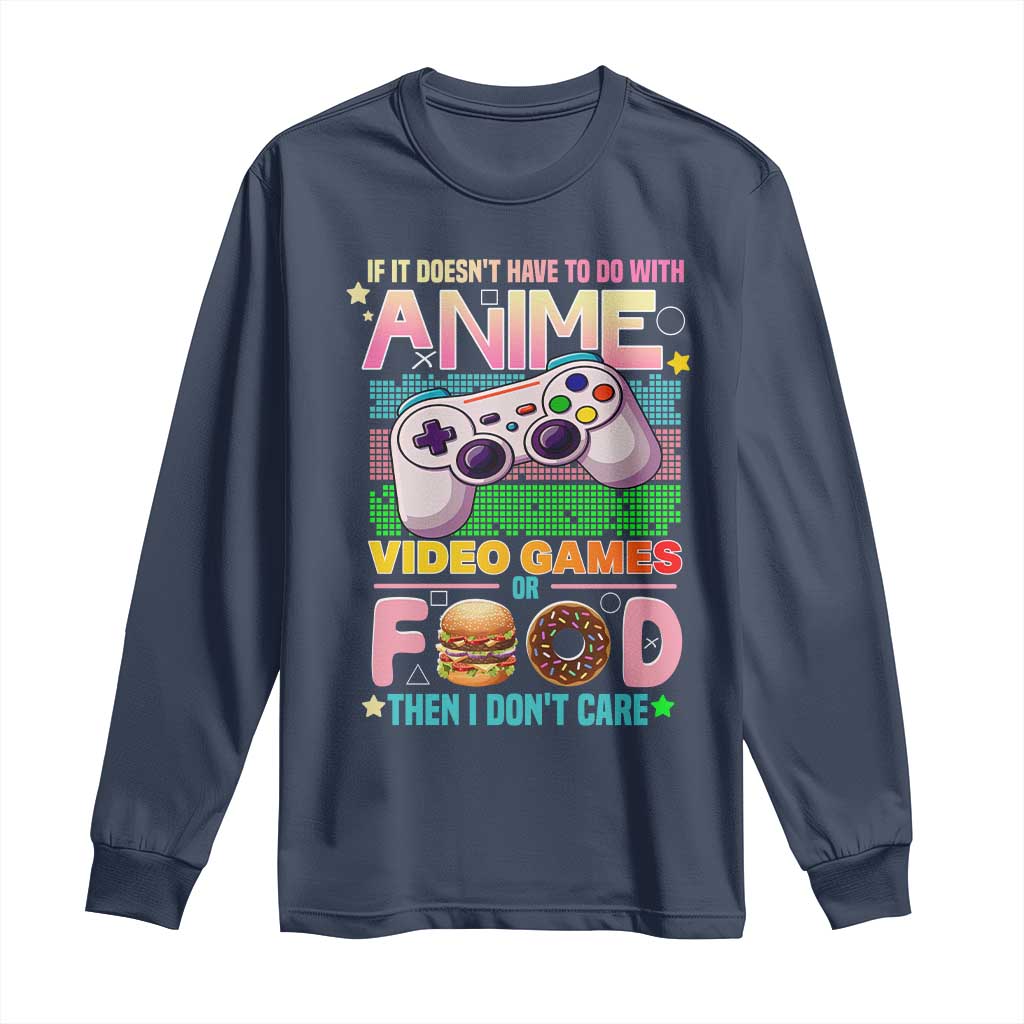 Anime Video Games Food Long Sleeve Shirt Japan Kawaii Gamer Otaku Aesthetic