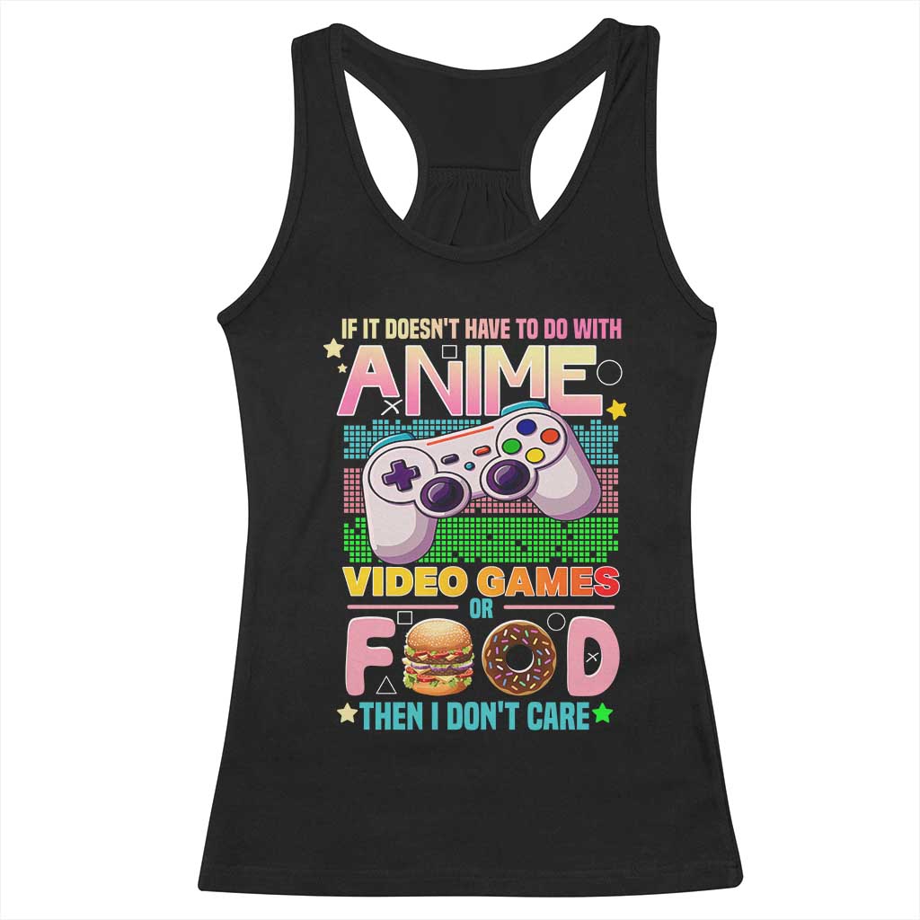 Anime Video Games Food Racerback Tank Top Japan Kawaii Gamer Otaku Aesthetic