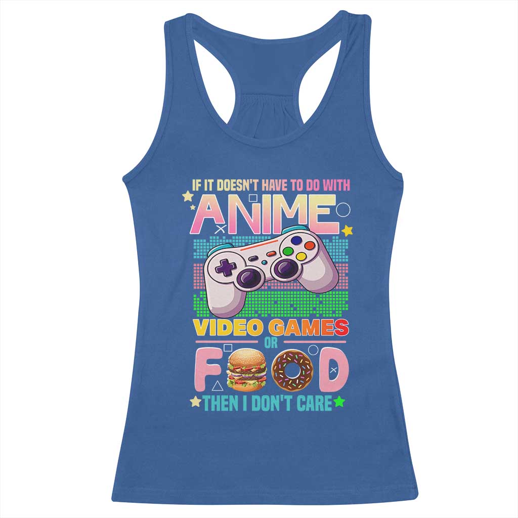 Anime Video Games Food Racerback Tank Top Japan Kawaii Gamer Otaku Aesthetic