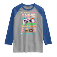 Anime Video Games Food Raglan Shirt Japan Kawaii Gamer Otaku Aesthetic