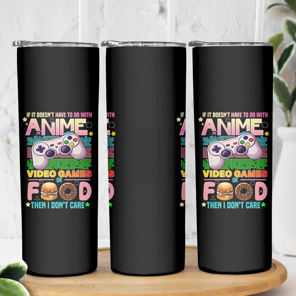 Anime Video Games Food Skinny Tumbler Japan Kawaii Gamer Otaku Aesthetic