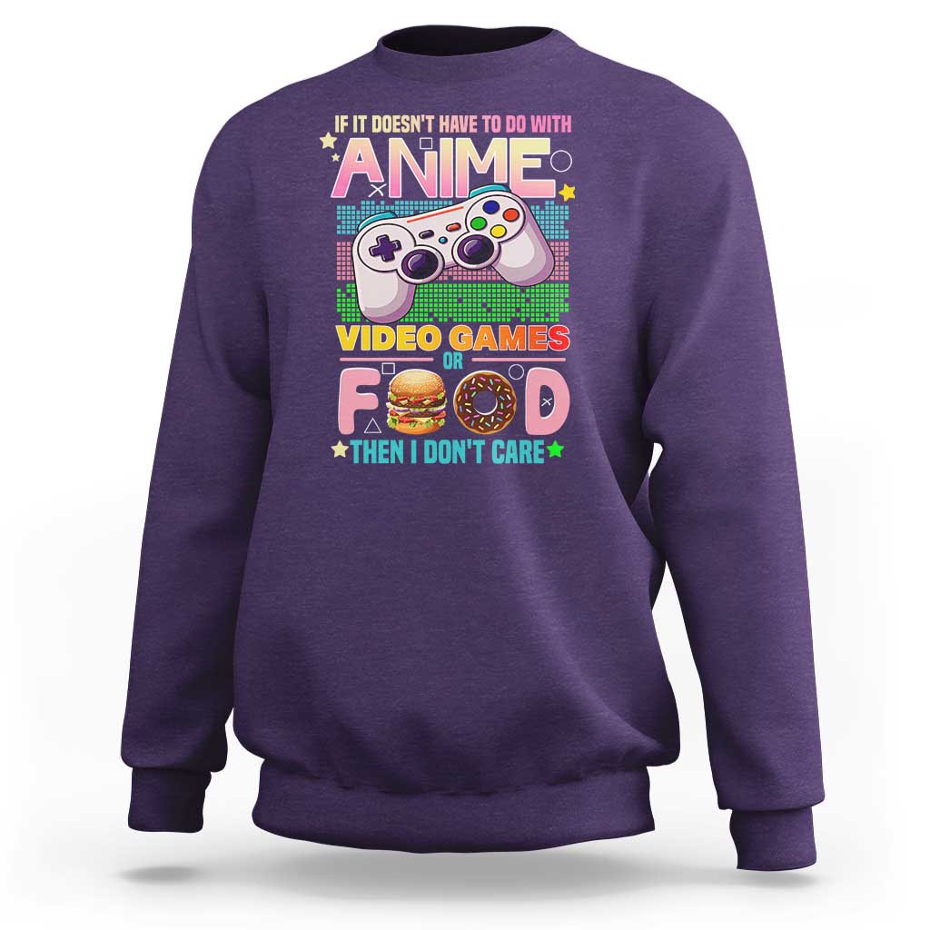 Anime Video Games Food Sweatshirt Japan Kawaii Gamer Otaku Aesthetic