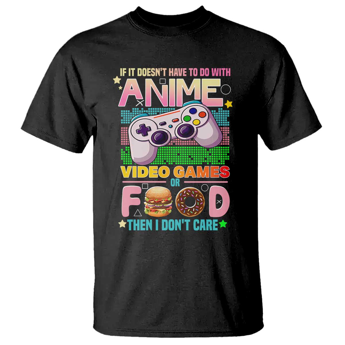 Anime Video Games Food T Shirt Japan Kawaii Gamer Otaku Aesthetic