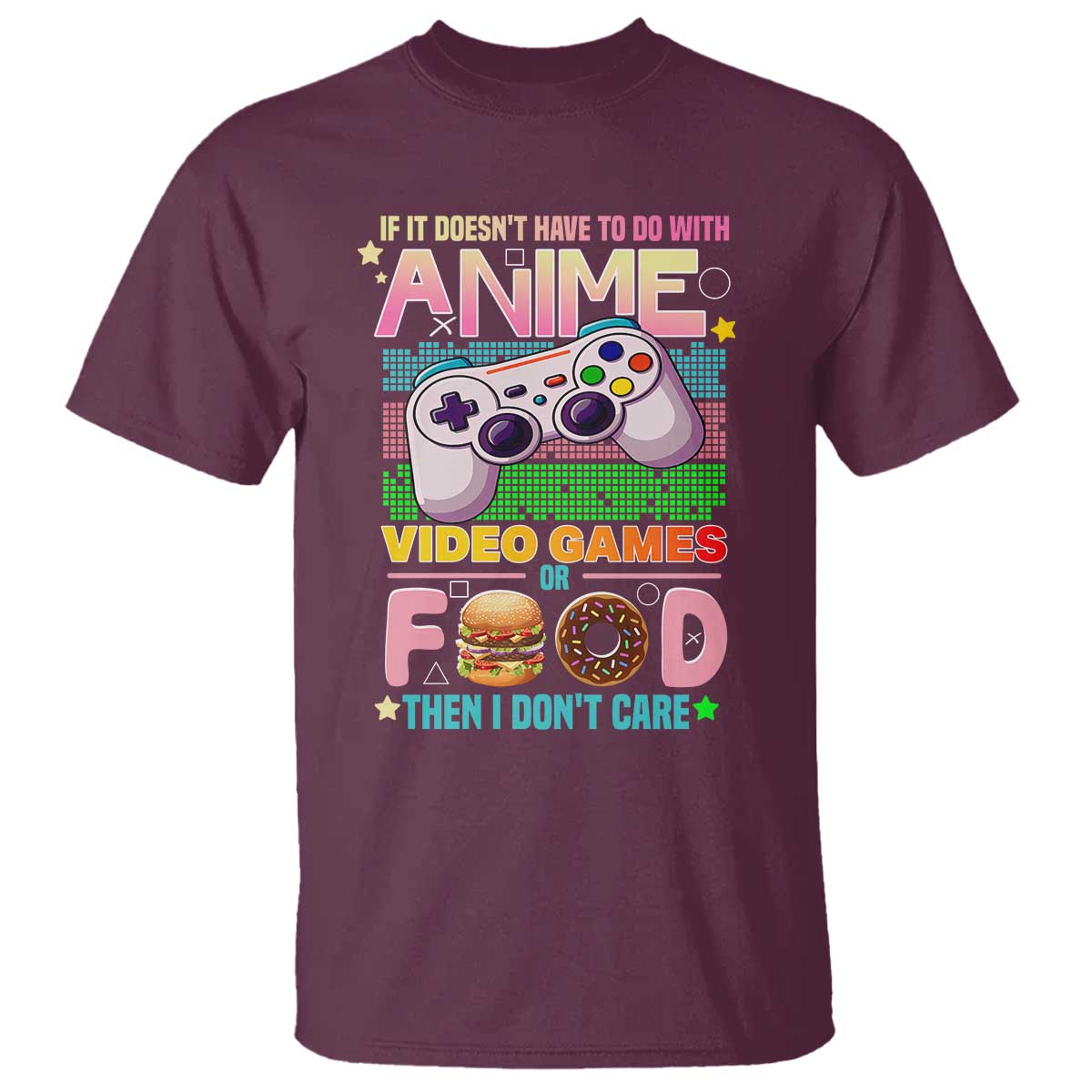 Anime Video Games Food T Shirt Japan Kawaii Gamer Otaku Aesthetic