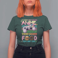 Anime Video Games Food T Shirt For Women Japan Kawaii Gamer Otaku Aesthetic