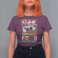 Anime Video Games Food T Shirt For Women Japan Kawaii Gamer Otaku Aesthetic
