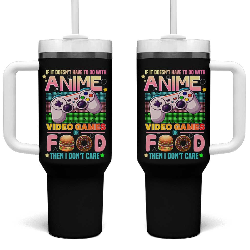 Anime Video Games Food Tumbler With Handle Japan Kawaii Gamer Otaku Aesthetic