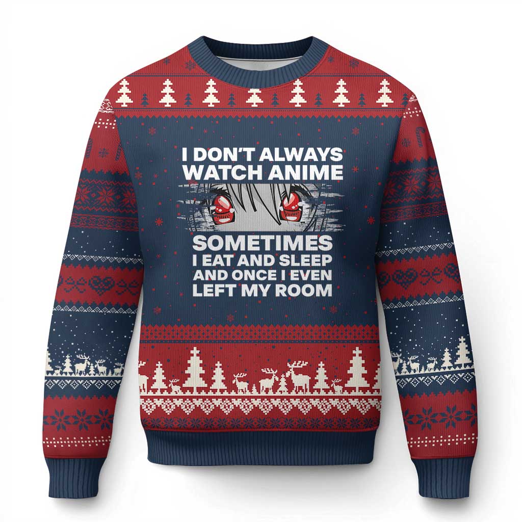 Funny Anime Lover Ugly Christmas Sweater Japanese Kawaii Manga Otaku - Wonder Print Shop