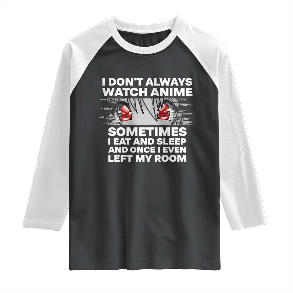 Funny Anime Lover Raglan Shirt Japanese Kawaii Manga Otaku - Wonder Print Shop